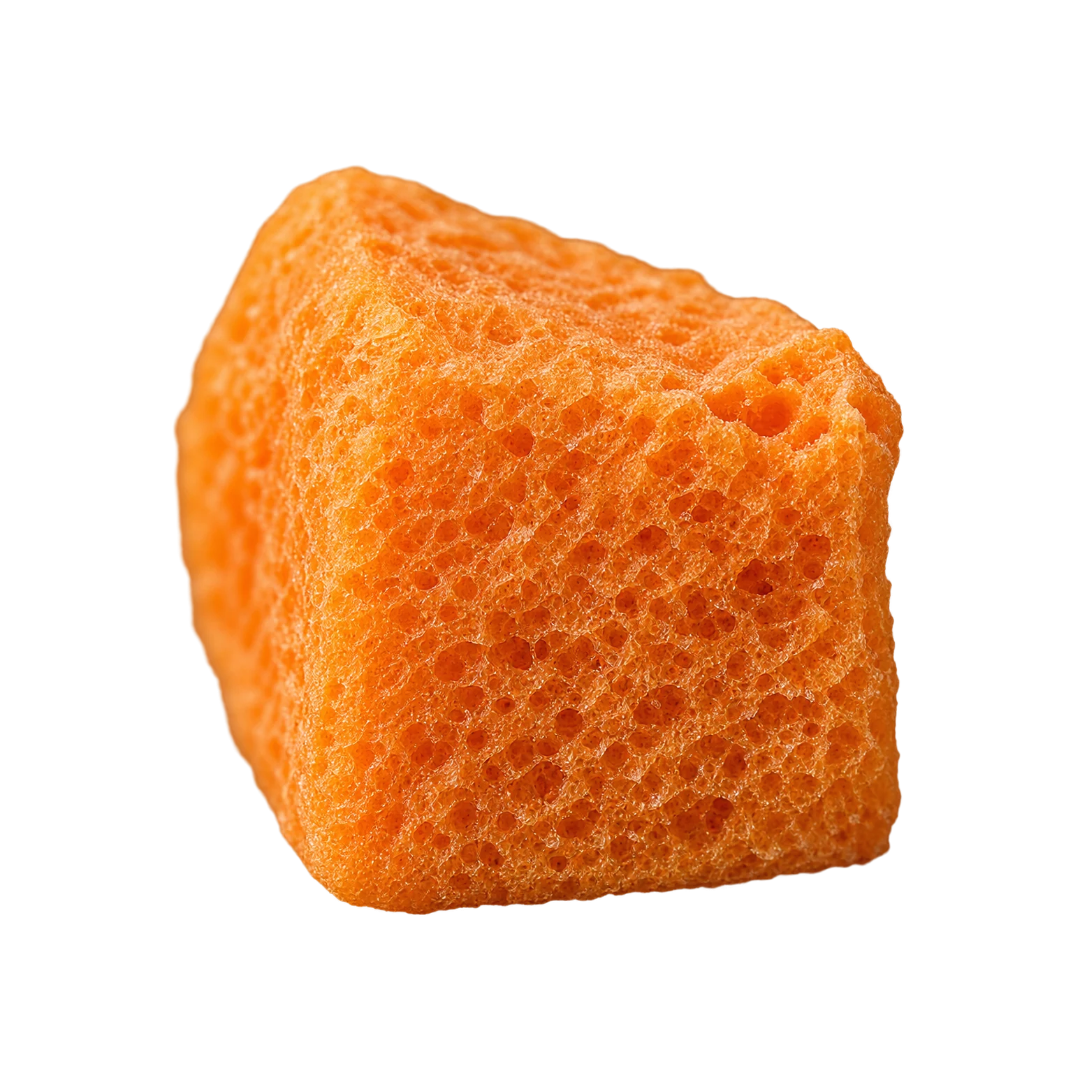 Close view of freeze-dried papaya texture