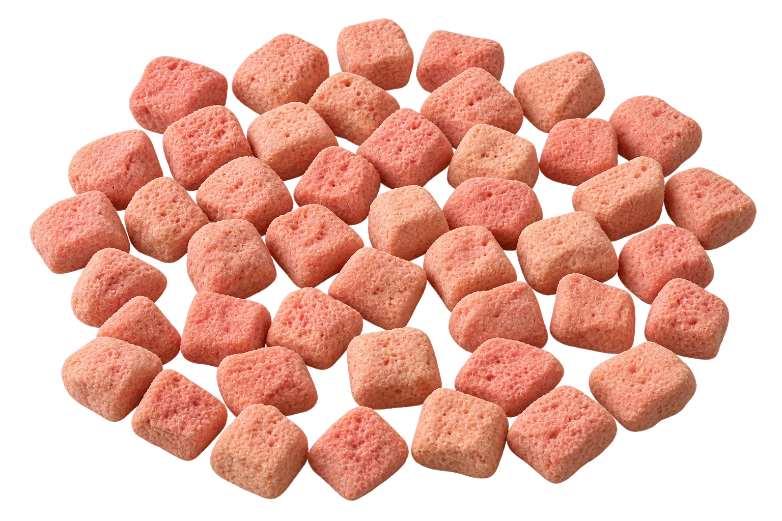 Freeze-dried pink guava pieces